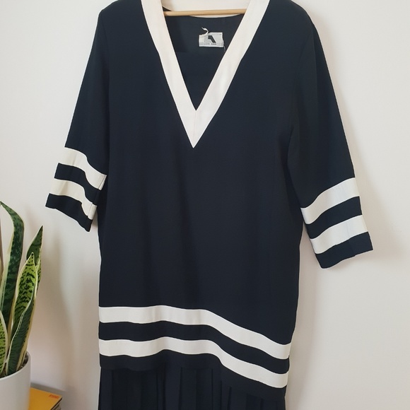 Vintage 80’s style Black and white sailor dress - Picture 6 of 8